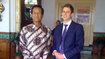 Josh Gordon with Sri Sultan Hamengkubuwono X