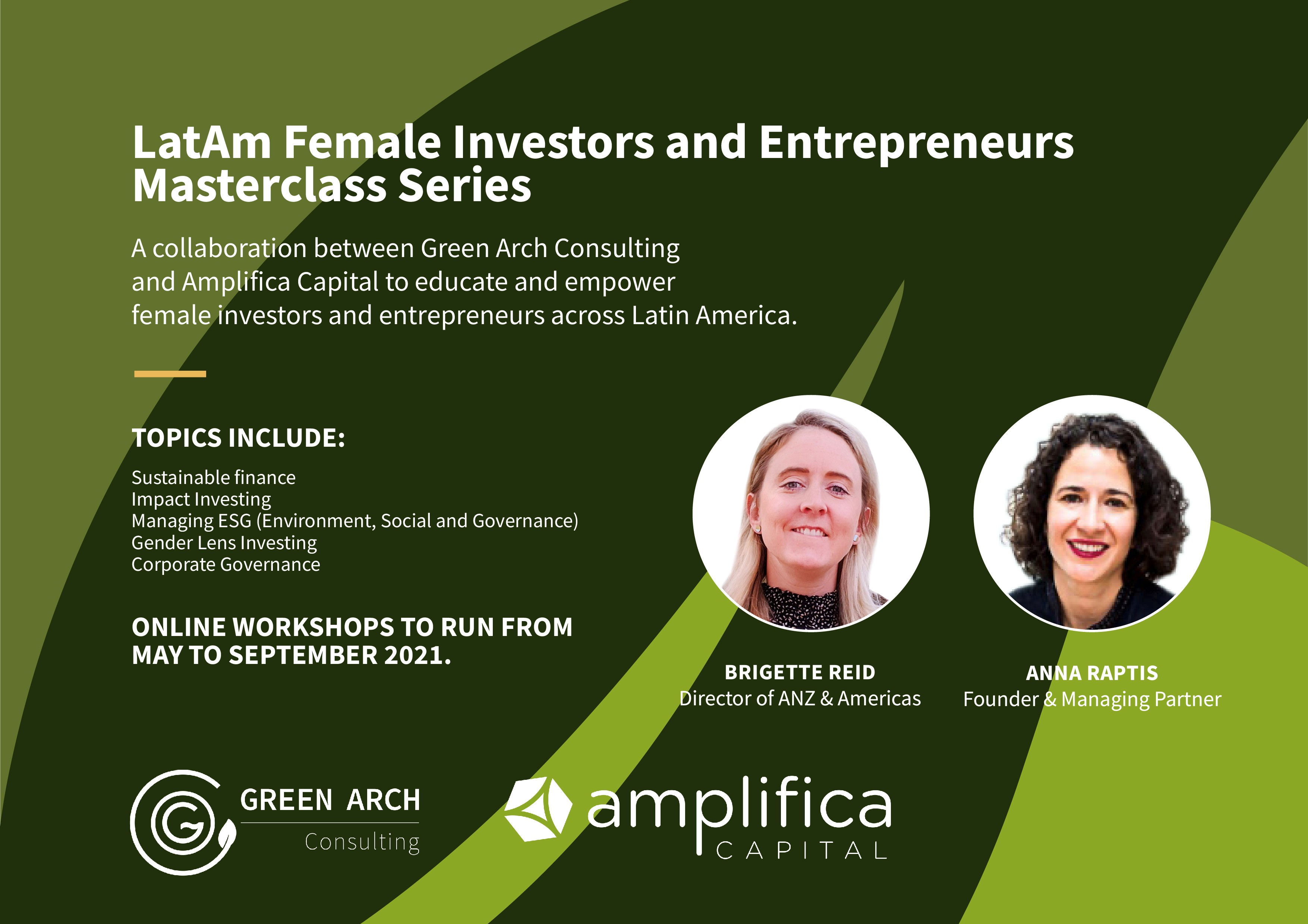 Latam Female Investor and Entrepreneurs Masterclass Series flyer