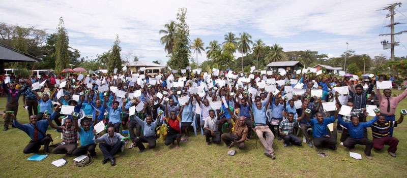Large group of teachers.