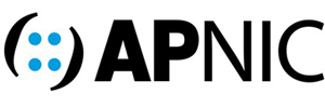 Formal logo of the Asia Pacific Network Information Centre, spelling APNIC in black letters on white background