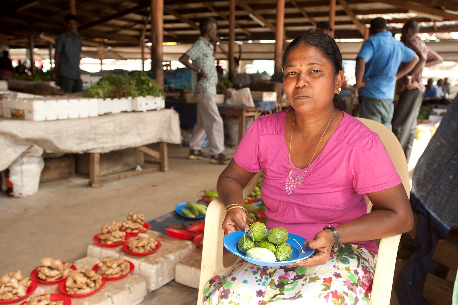 The Australian-funded Markets for Change project assisted women like Manjula Wati to re-establish their market stalls just two weeks after Cyclone Winston. Credit: UN Women/Murray Lloyd