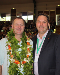 Parliamentary Secretary Marles with the Rt Hon John Key, Prime Minister of New Zealand