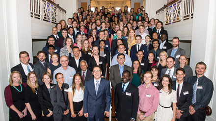 Parliamentary Secretary Brett Mason with AVID volunteers.