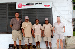 Members of the Cleared Ground Demining Palau team.