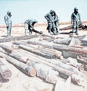The disarming of deadly chemical weapons.