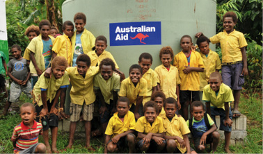 High Commission to Vanuatu-funded project provides clean, reliable drinking water to staff and students, Lapkit Primary School, Tanna, 29 April 2014. [DFAT]