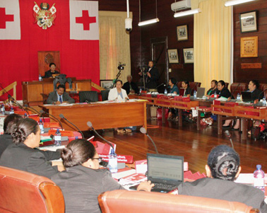 Opening Day, Practice Parliament for Women, Nuku’alofa, 10 April 2014. [DFAT]