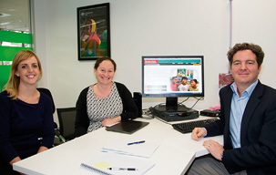 Education e-learning awards
Education Section members, Development Policy and Education Branch. Left to right: Kate Danaher, Louise Ellerton and David Coleman