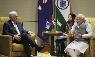 Mr Robb with Prime Minister Modi, Ahmedabad, January 2015
