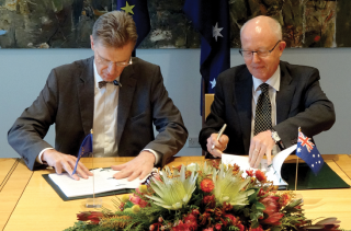 Jeremy Newman, Australia–EU negotiations, Canberra, March 2015