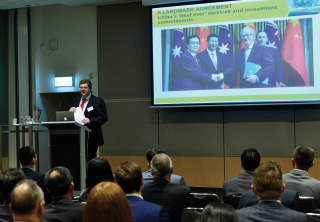 Dene Yeaman, ChAFTA WA event, Perth, June 2015