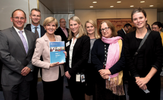 Disability Strategy team with Ms Bishop, Canberra, May 2015