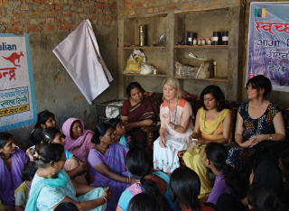 Felicity Volk, Ms Stott Despoja, WaterAid project, Delhi, October 2014