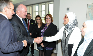 Then Ambassador to Saudi Arabia (now Ambassador to Egypt), Neil Hawkins, introduces LES staff