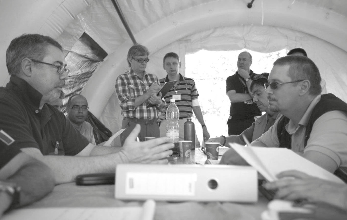 ASNO officer, Mr Malcom Coxhead, representing the fictional country of Forestia, at the CTBTO On-Site Inspection exercise in Austria, September 2012