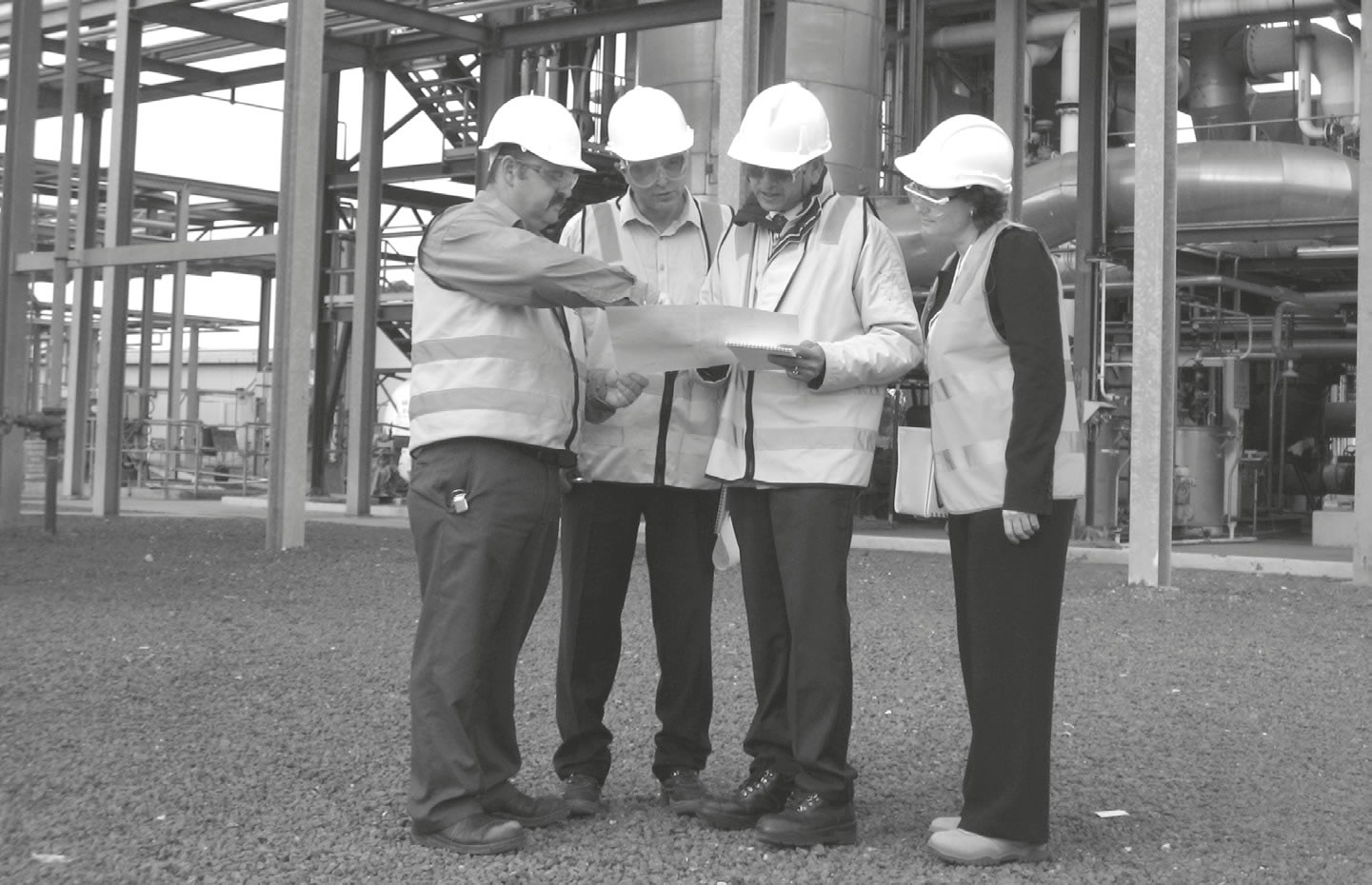 OPCW, ASNO and facility representatives at a routine OPCW inspection at a chemical plant in Victoria (Image: ASNO)