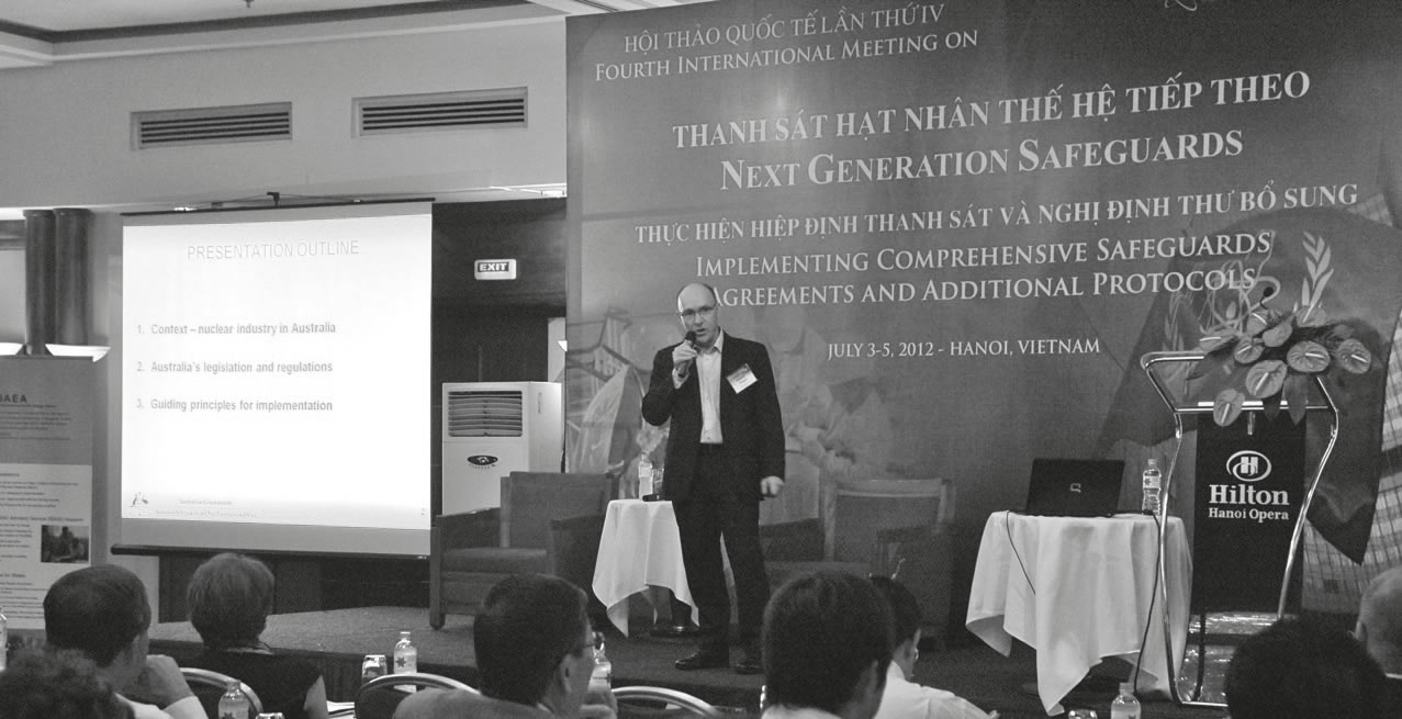 ASNO Director General Robert Floyd speaking at the Next Generation Safeguards conference, Hanoi, Vietnam, July 2012