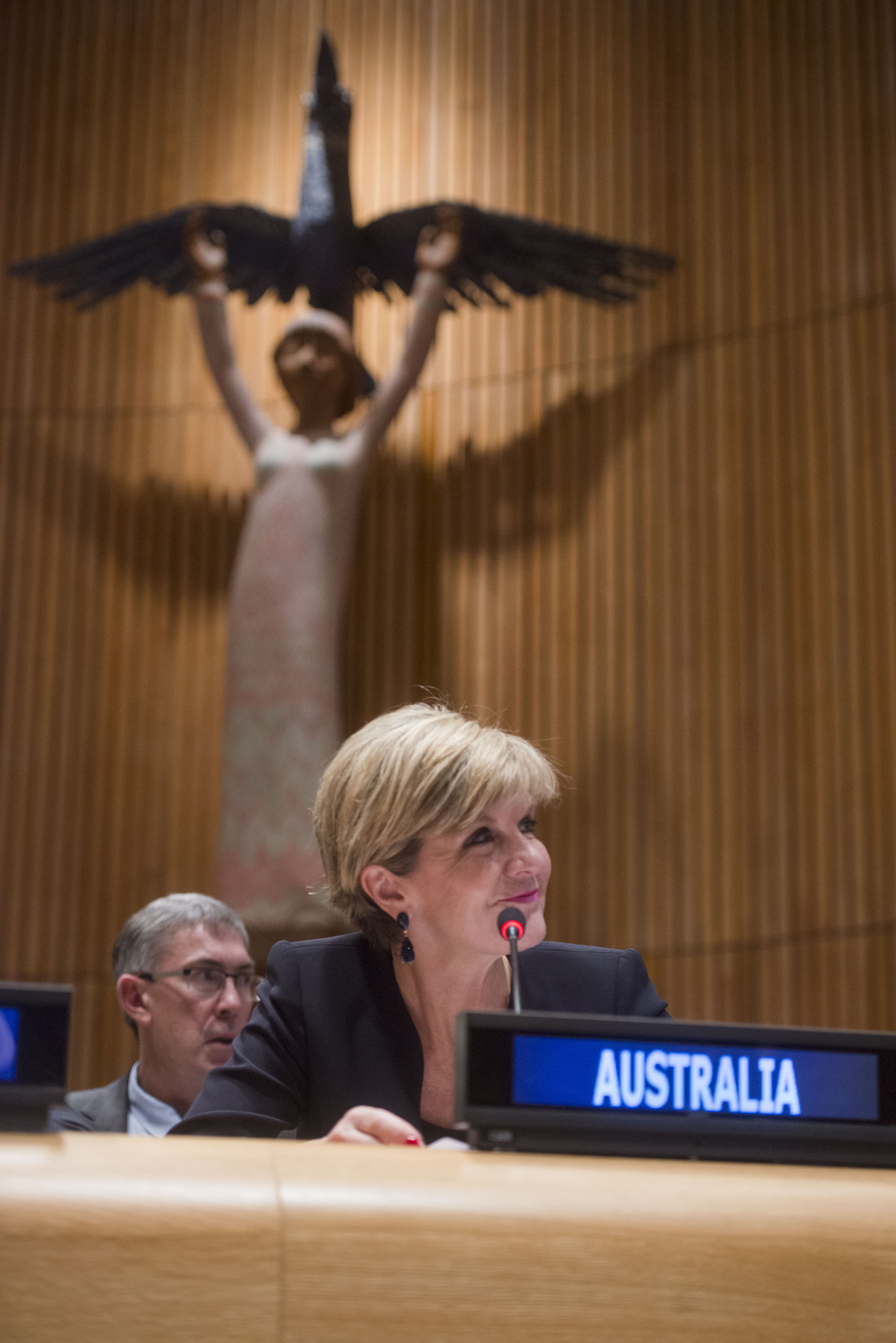 Australia, Julie Bishop Interactive Dialogue 3 of the Interactive dialogues of the Summit for the adoption of the post-2015 development agenda Fostering sustainable economic growth, transformation and promoting sustainable consumption and protection