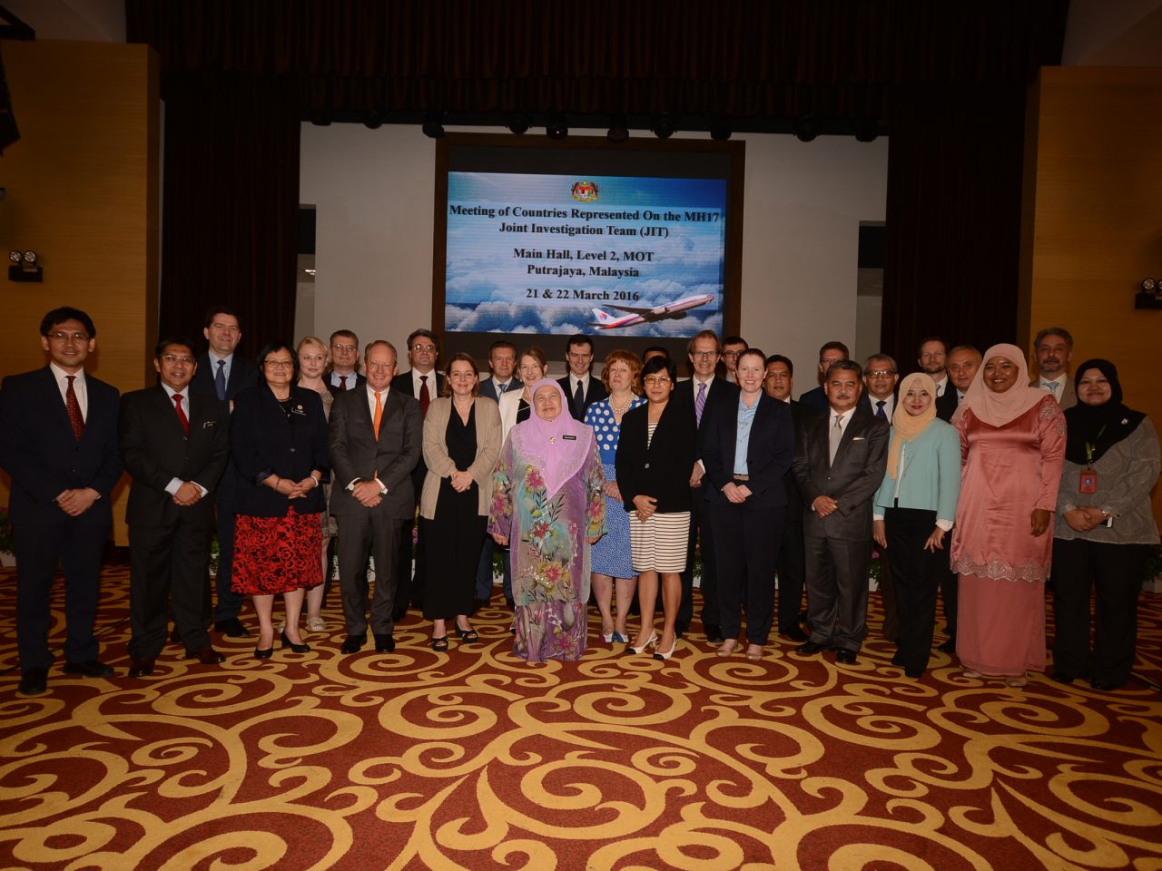 DFAT staff and officials from Belgium, the Netherlands, Malaysia and Ukraine meeting in Malaysia to discuss MH17. [MALAYSIA MINISTRY OF TRANSPORT]