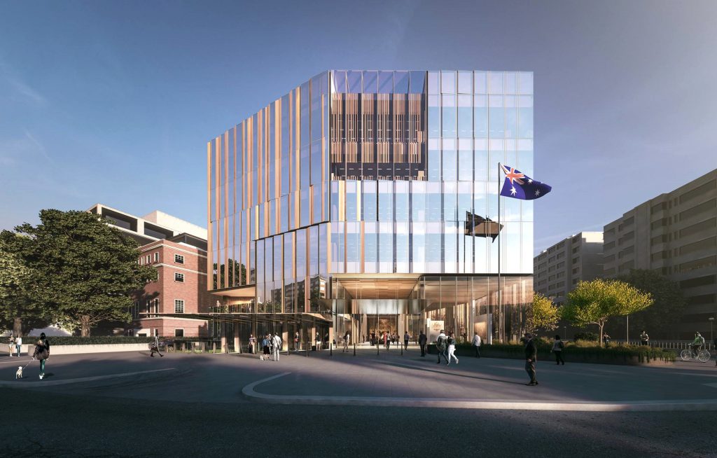 Melbourne firm Bates Smart’s concept design for the new Australian Embassy project in Washington. [BATES SMART]