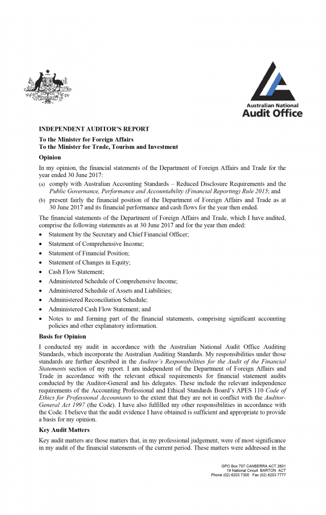 auditors report