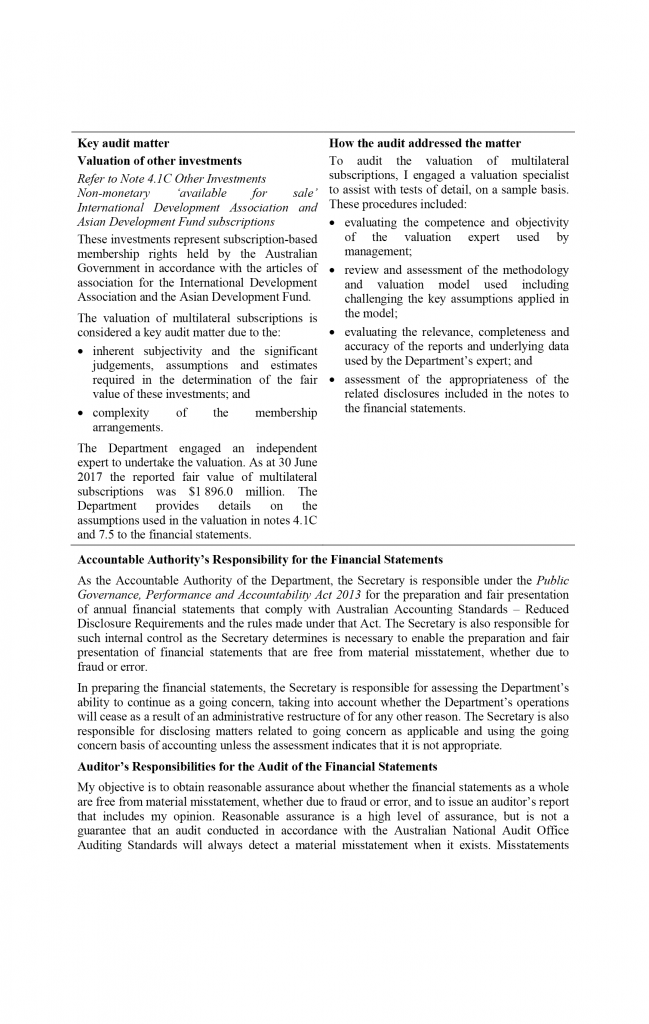 auditors report