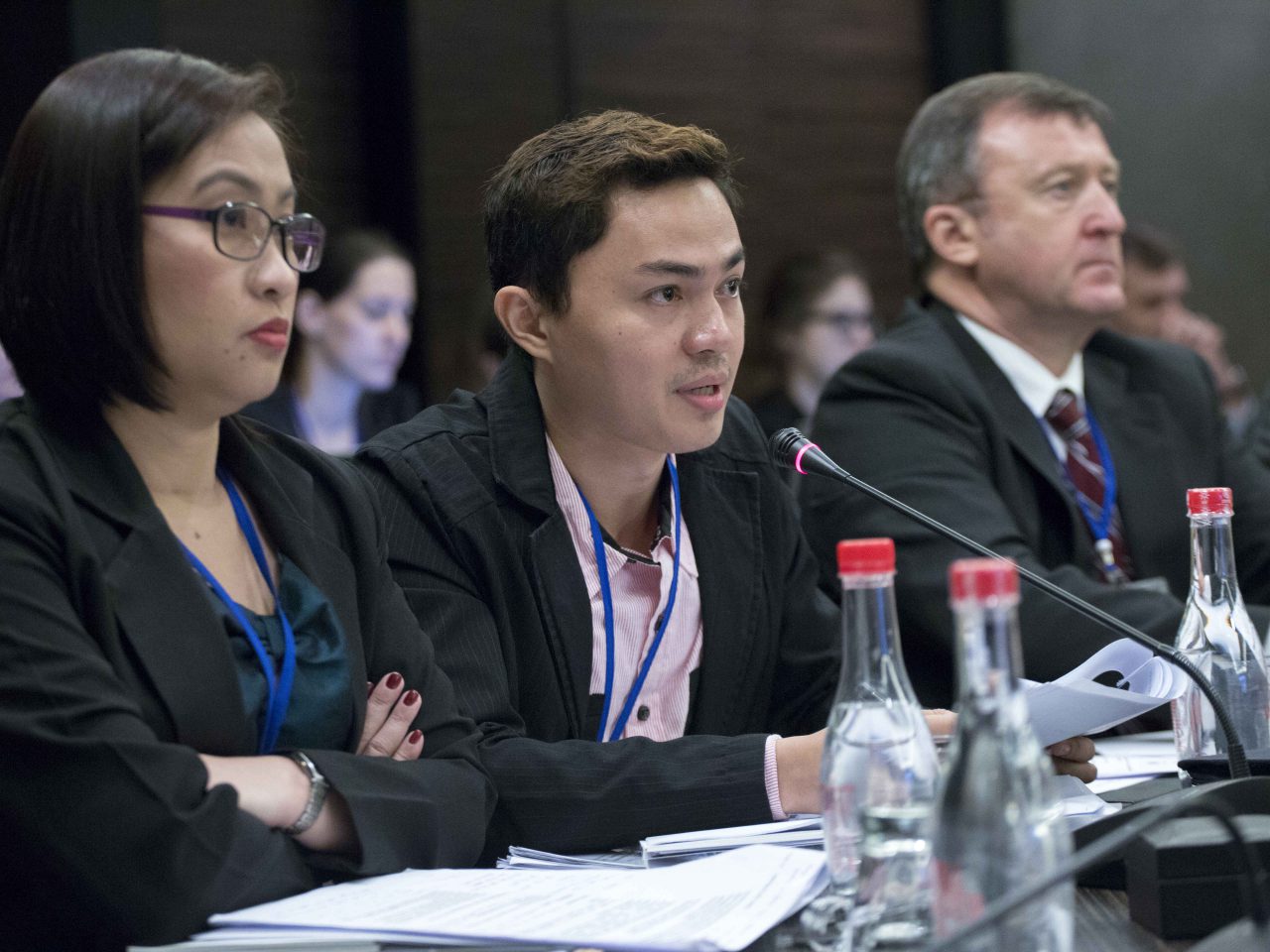 Philippine officials speaking at a workshop in Bangkok on preparations for implementation of the Arms Trade Treaty. [UNRCPD/Vinai Dithajohn]