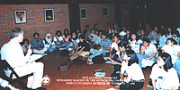 Teacher and students