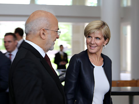 Foreign Minister Julie Bishop and the Minister of Foreign Affairs of Iraq, HE Dr Ibrahim Al-Ja'afari