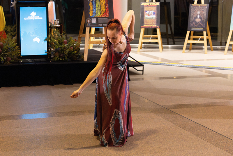 A woman dancing