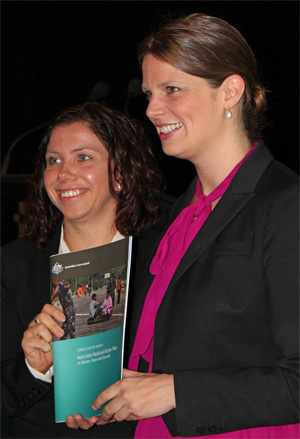 Photo of Amanda Rishworth MP and the Minister for the Status of Women, Kate Ellis