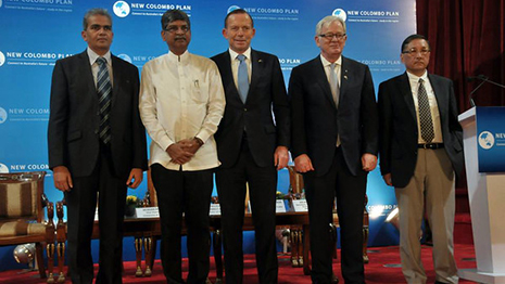 Prime Minister Abbott and Trade and Investment Minister Robb at the Launch