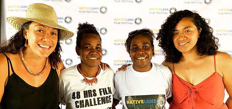 Group photo of four islander woman.