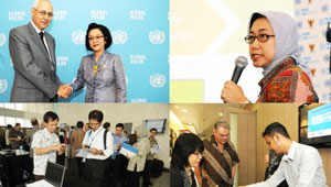 Phot montage of the UN Global Pulse launch
