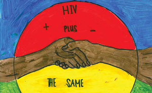 Poster by participant of training on HIV stigma and discrimination