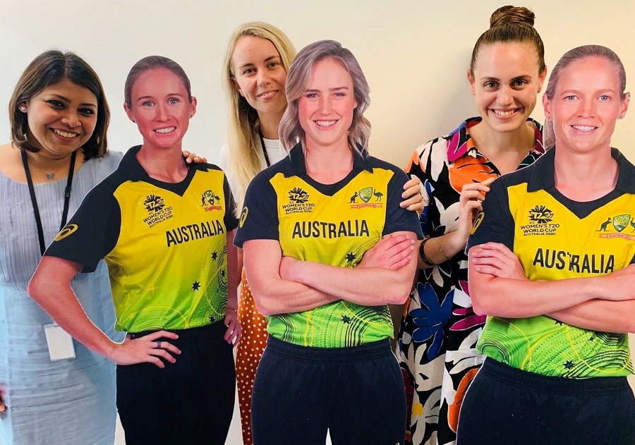 Rica gained advice from many ABC broadcasters who have sport podcasts such as the Ladies Who Legspin team. Credit ABC Karen Shrosbery