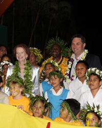 The Hon Julia Gillard, Prime Minister of Australia, and Parliamentary Secretary Marles 