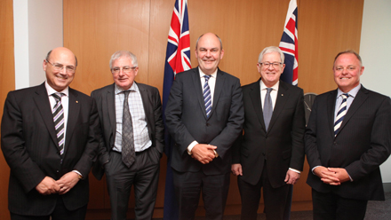 Trade Minister Robb with ministers attending the CER meeting
