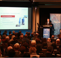 Photo of Trade Minister Dr Craig Emerson speaking at the conference