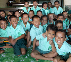 Students at Vailima Primary School