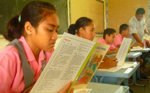 Students at Apia Primary School