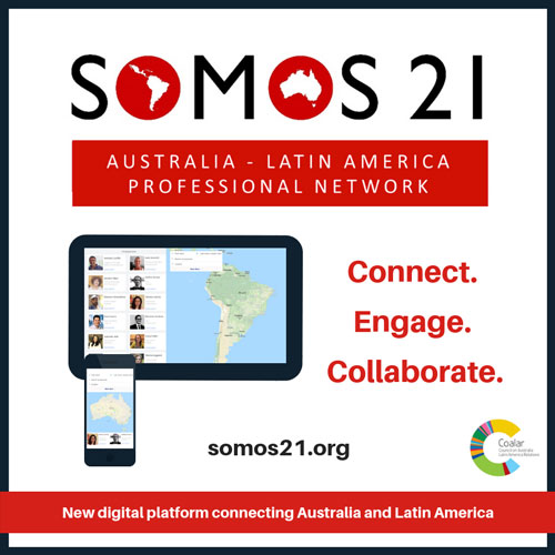SOMOS 21 logo. Text saying Connect, Engage, Collaborate