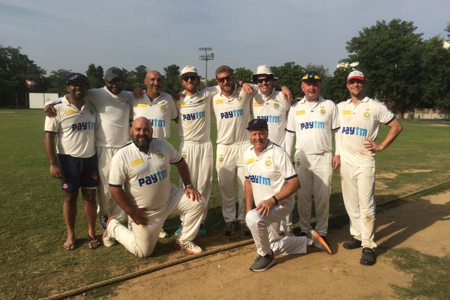 Zac with the Viceroys Ex-Pat Cricket Team