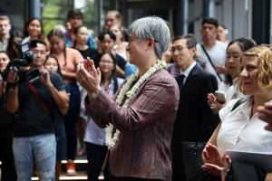 Image of Minister Wong visiting French Polynesia.
