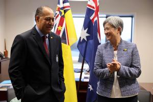 Image of Minister Wong visiting Niue.