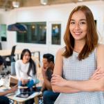 Photo of students in a study group. 
