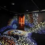 Projection of colourful patterns to represent the songlines