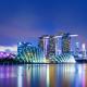 Decorative image of Singapore landscape and skyscrapers.