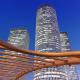 View of the Azrieli Center building in Tel Aviv, Israel