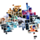 Mosaic of images forming a map of Australia 